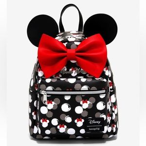 Loungefly Disney Minnie Mouse White Heads Mini Backpack